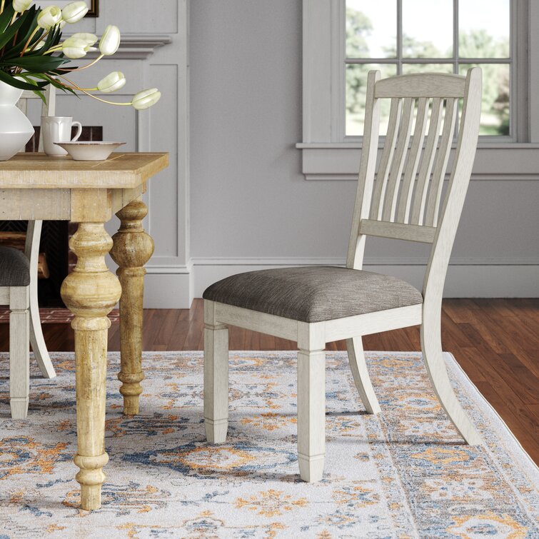 Distressed best sale white chairs